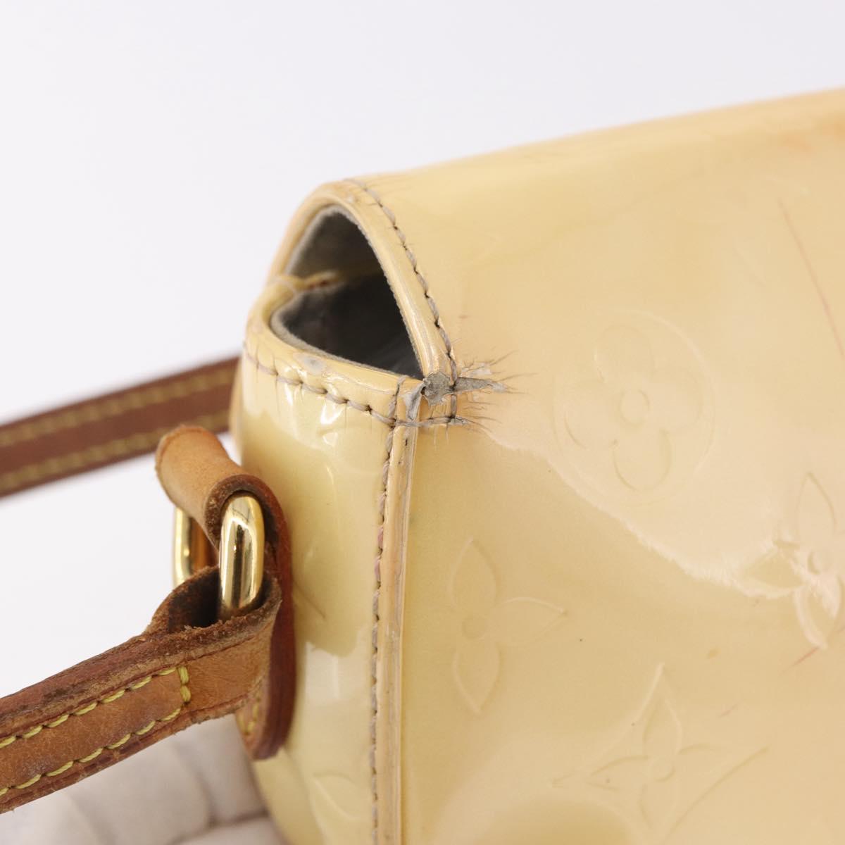 LOUIS VUITTON Monogram Vernis Malibu Street Bag Perle M91507 LV Auth BA13734