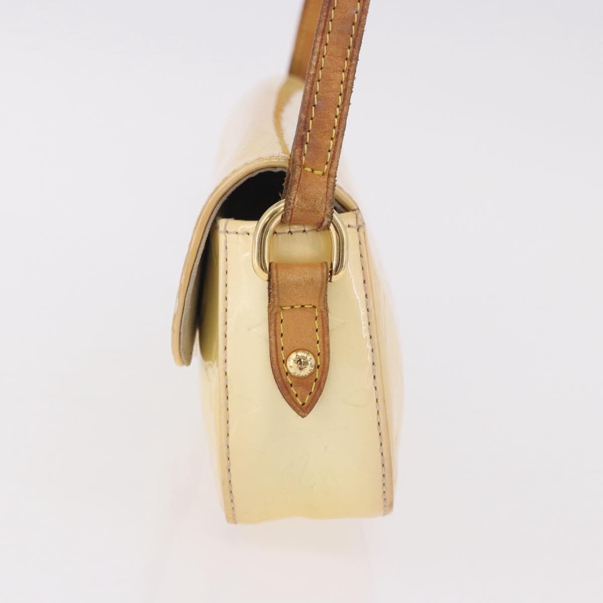LOUIS VUITTON Monogram Vernis Malibu Street Bag Perle M91507 LV Auth BA13734