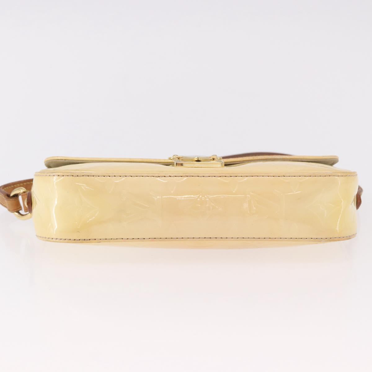 LOUIS VUITTON Monogram Vernis Malibu Street Bag Perle M91507 LV Auth BA13734
