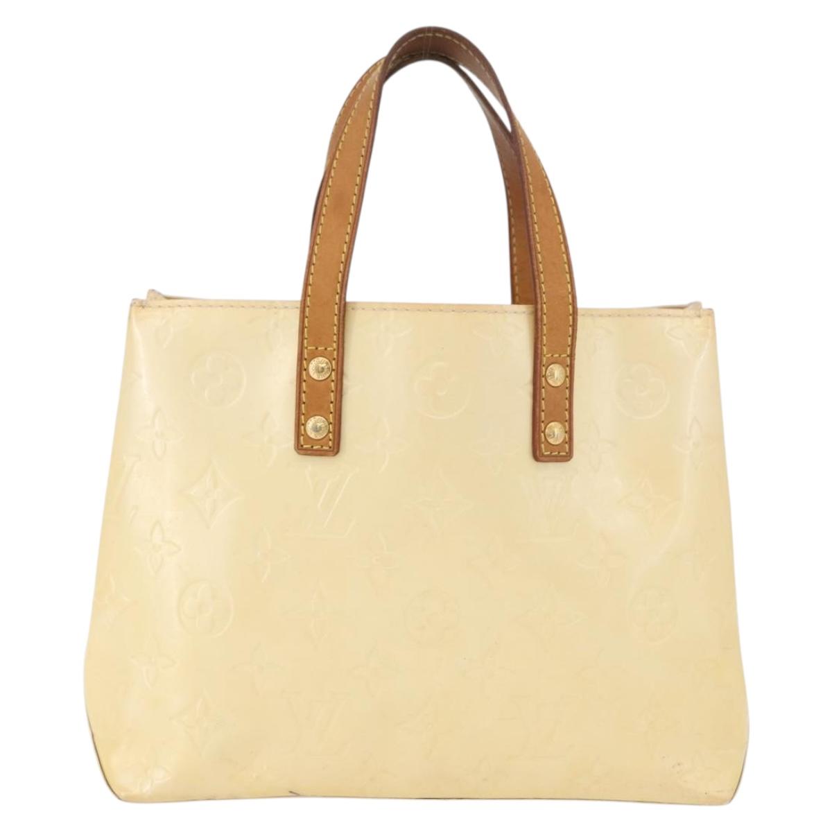 LOUIS VUITTON Monogram Vernis Reade PM Hand Bag Perle M91336 LV Auth BA13750