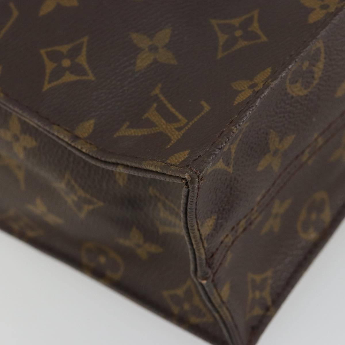 LOUIS VUITTON Monogram Sac Plat Hand Bag M51140 LV Auth BA13755