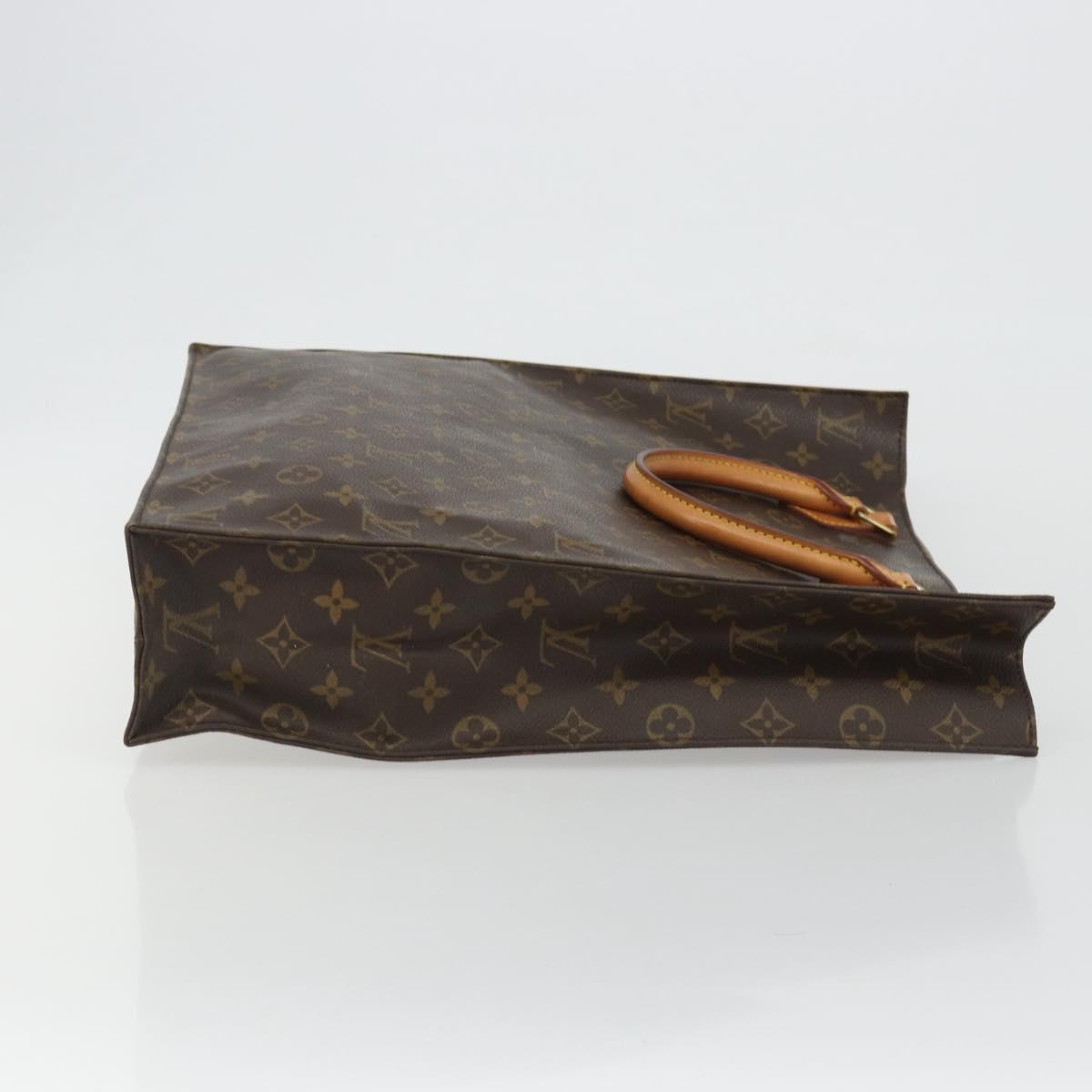 LOUIS VUITTON Monogram Sac Plat Hand Bag M51140 LV Auth BA13755