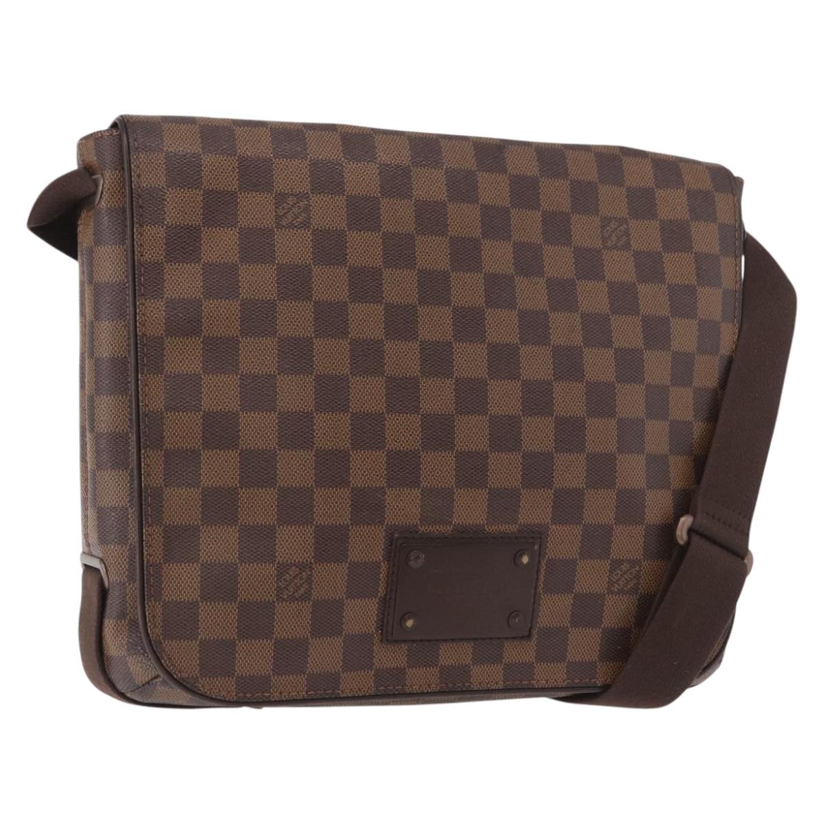 LOUIS VUITTON Damier Ebene Brooklyn MM Shoulder Bag N51211 LV Auth BA13757A