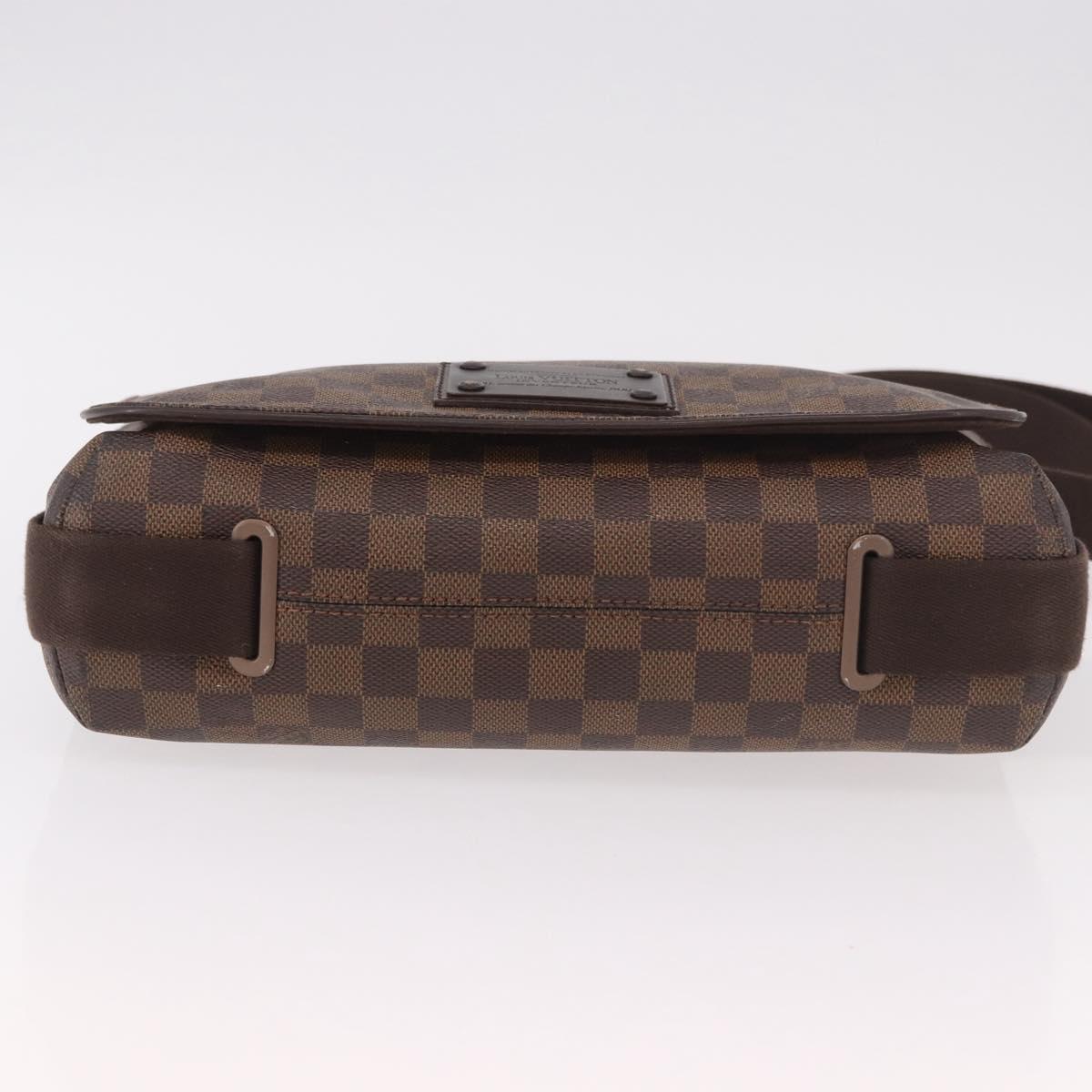 LOUIS VUITTON Damier Ebene Brooklyn MM Shoulder Bag N51211 LV Auth BA13757A