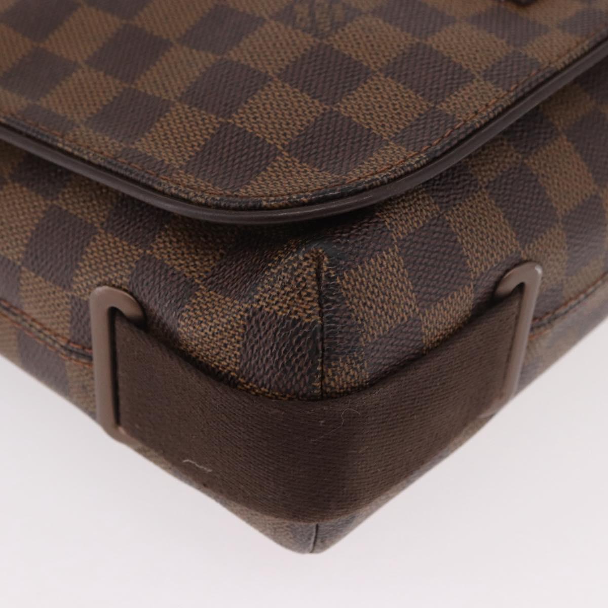 LOUIS VUITTON Damier Ebene Brooklyn MM Shoulder Bag N51211 LV Auth BA13757A
