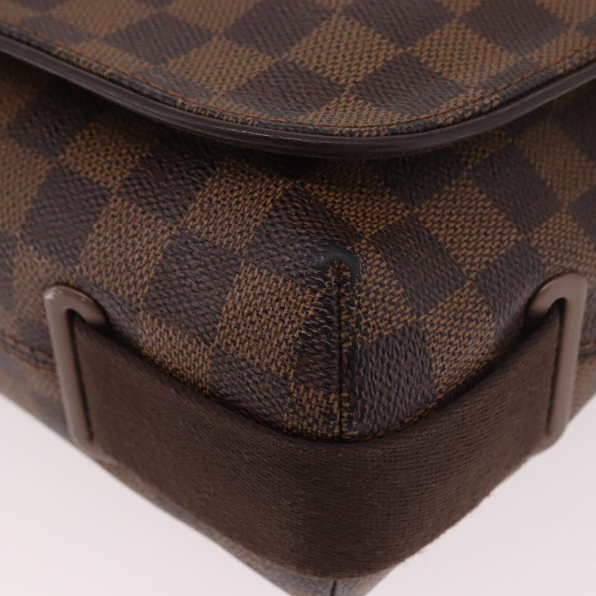 LOUIS VUITTON Damier Ebene Brooklyn MM Shoulder Bag N51211 LV Auth BA13757A