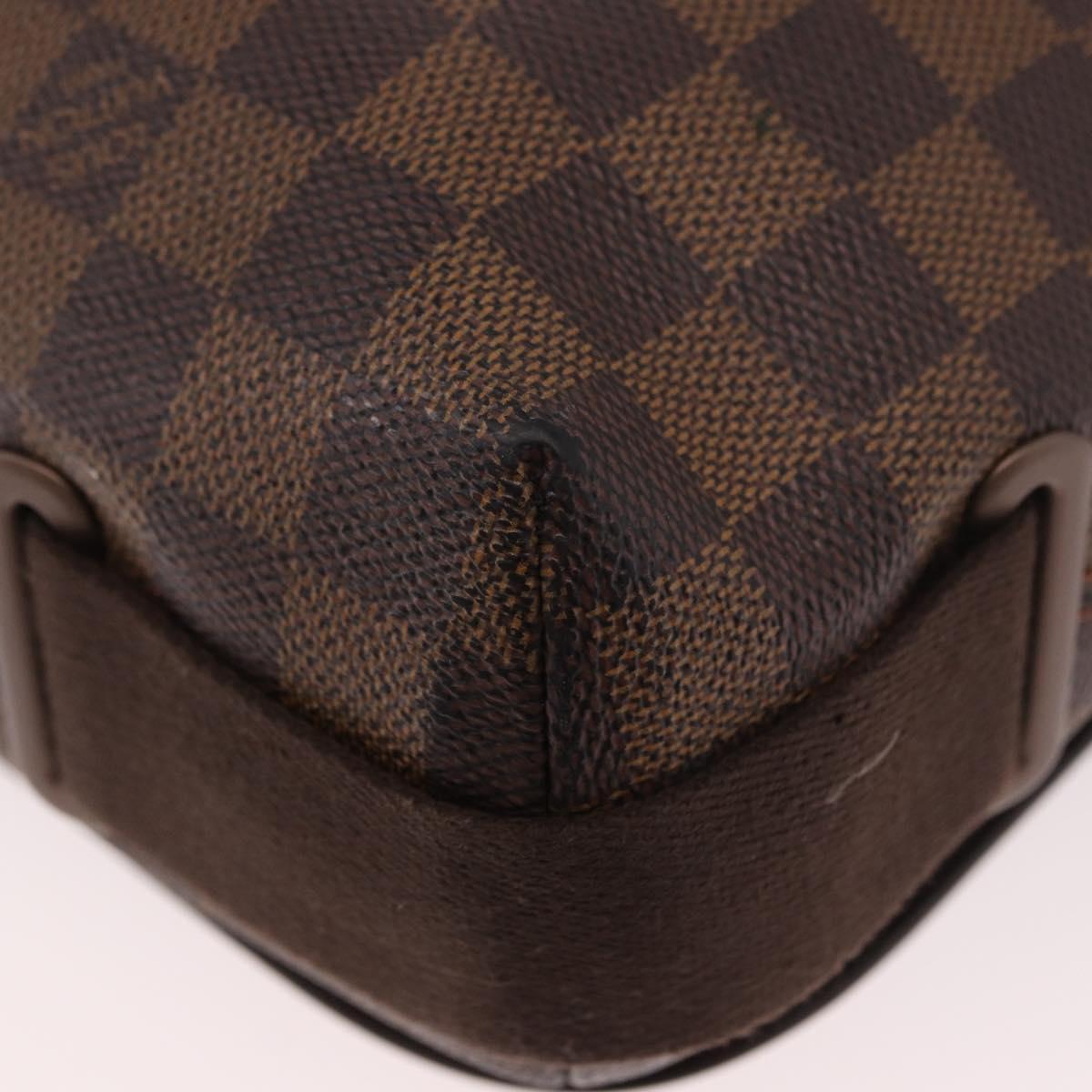 LOUIS VUITTON Damier Ebene Brooklyn MM Shoulder Bag N51211 LV Auth BA13757A