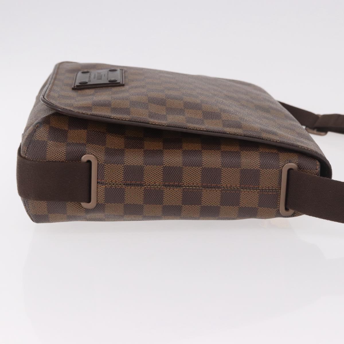 LOUIS VUITTON Damier Ebene Brooklyn MM Shoulder Bag N51211 LV Auth BA13757A