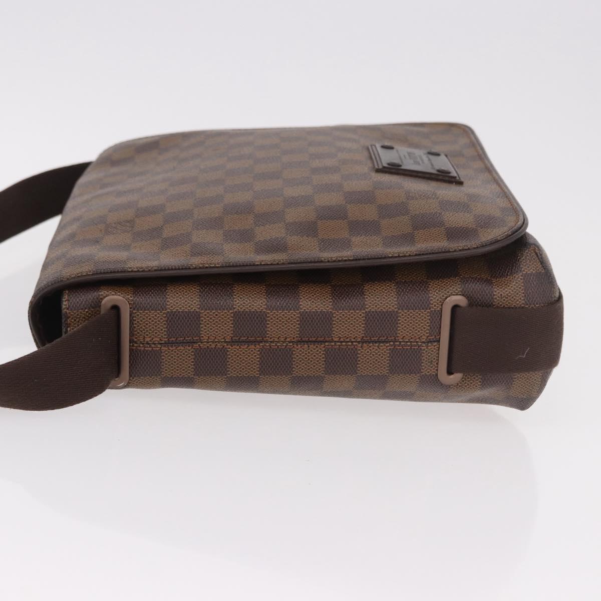 LOUIS VUITTON Damier Ebene Brooklyn MM Shoulder Bag N51211 LV Auth BA13757A