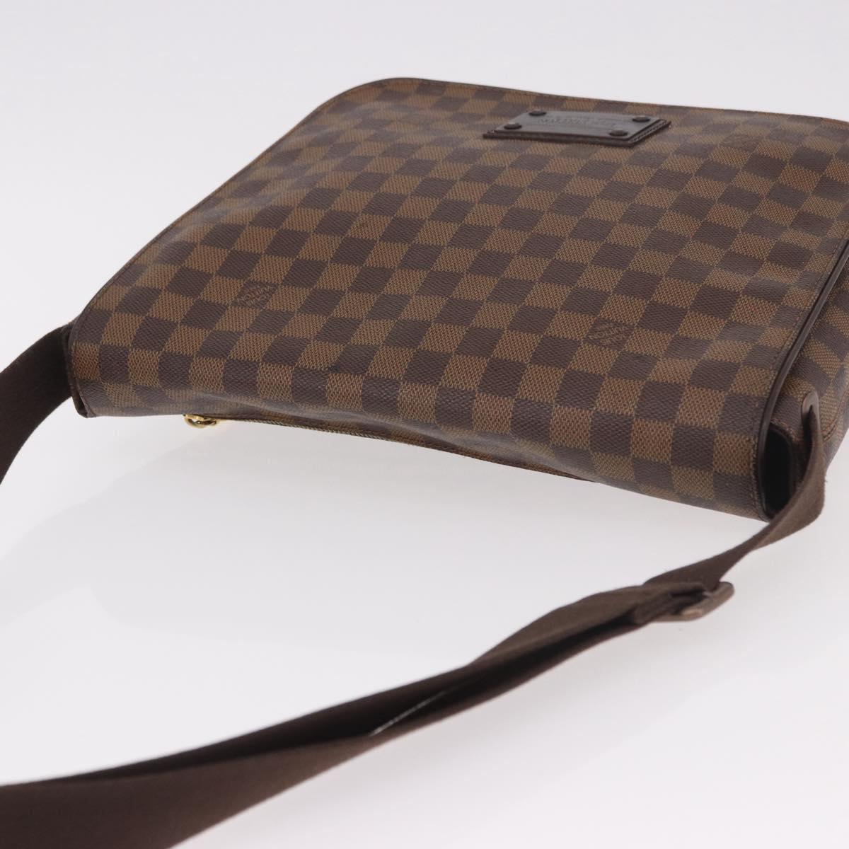 LOUIS VUITTON Damier Ebene Brooklyn MM Shoulder Bag N51211 LV Auth BA13757A
