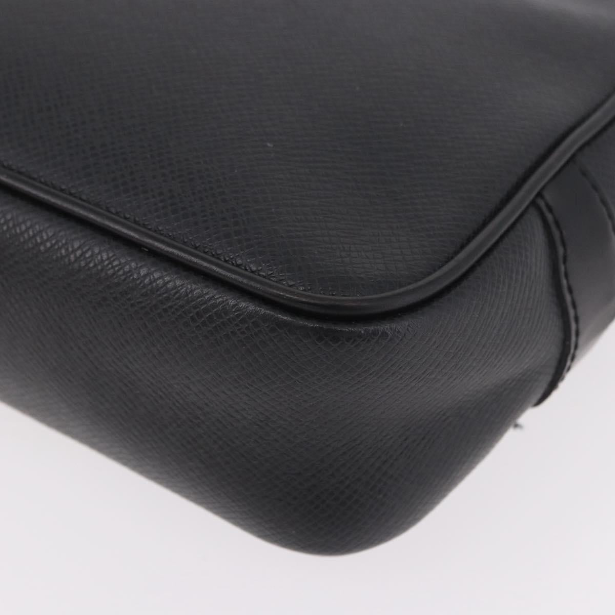 LOUIS VUITTON Taiga Karga Clutch Bag Ardoise Black M30812 LV Auth BA13765A