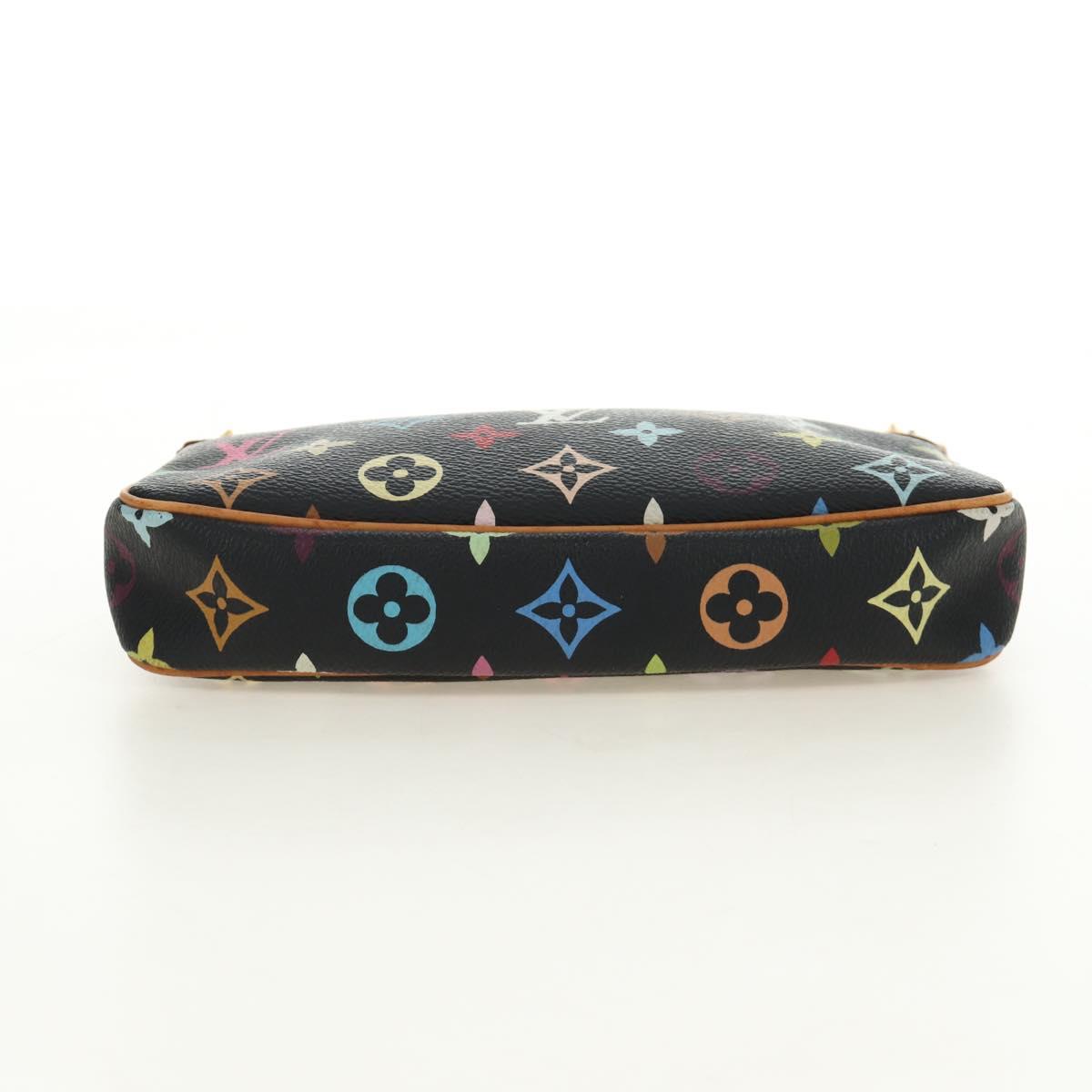 LOUIS VUITTON Multicolor Pochette Accessoires Pouch Black M92648 Auth BA13769V