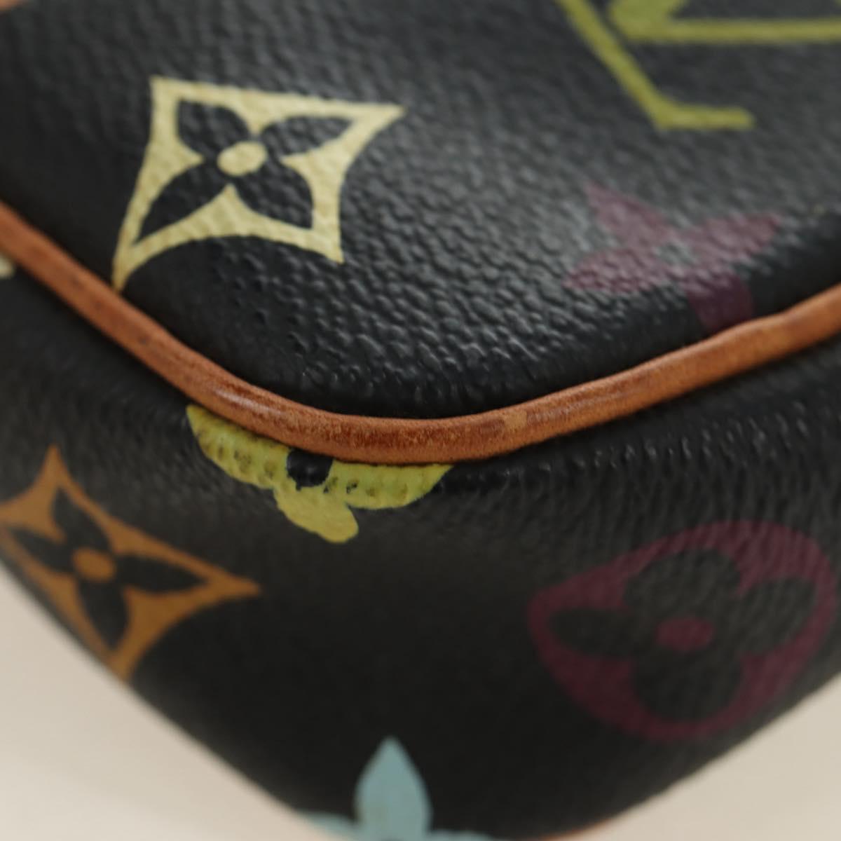 LOUIS VUITTON Multicolor Pochette Accessoires Pouch Black M92648 Auth BA13769V