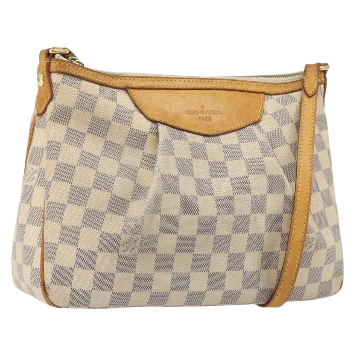 LOUIS VUITTON Damier Azur Siracusa PM Shoulder Bag N41113 LV Auth BA13770