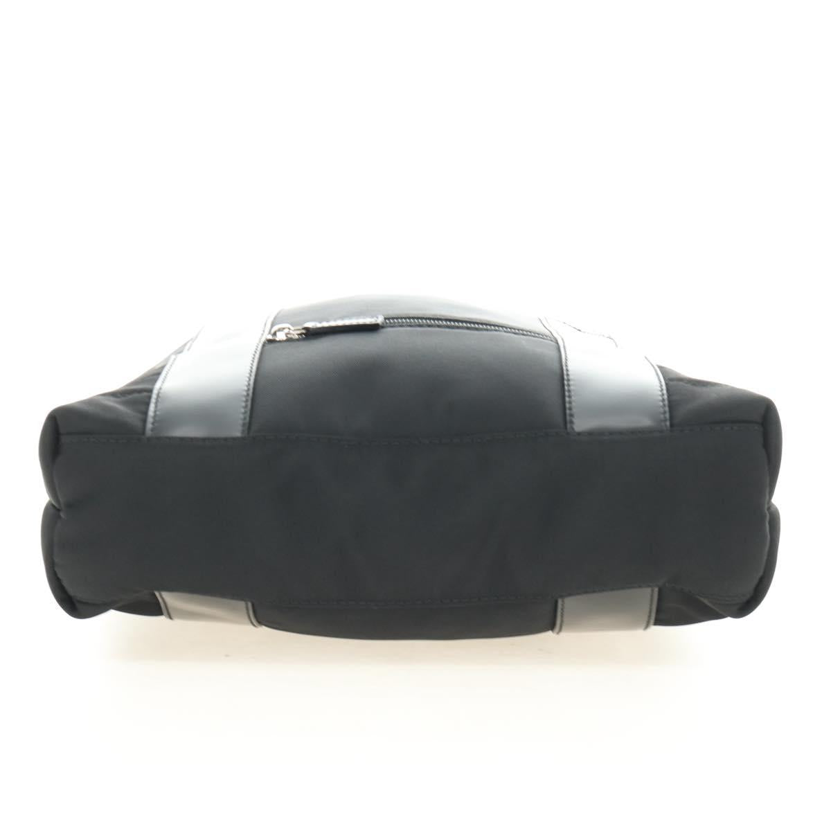Salvatore Ferragamo Hand Bag Canvas 2way Black Silver Auth BA13771V