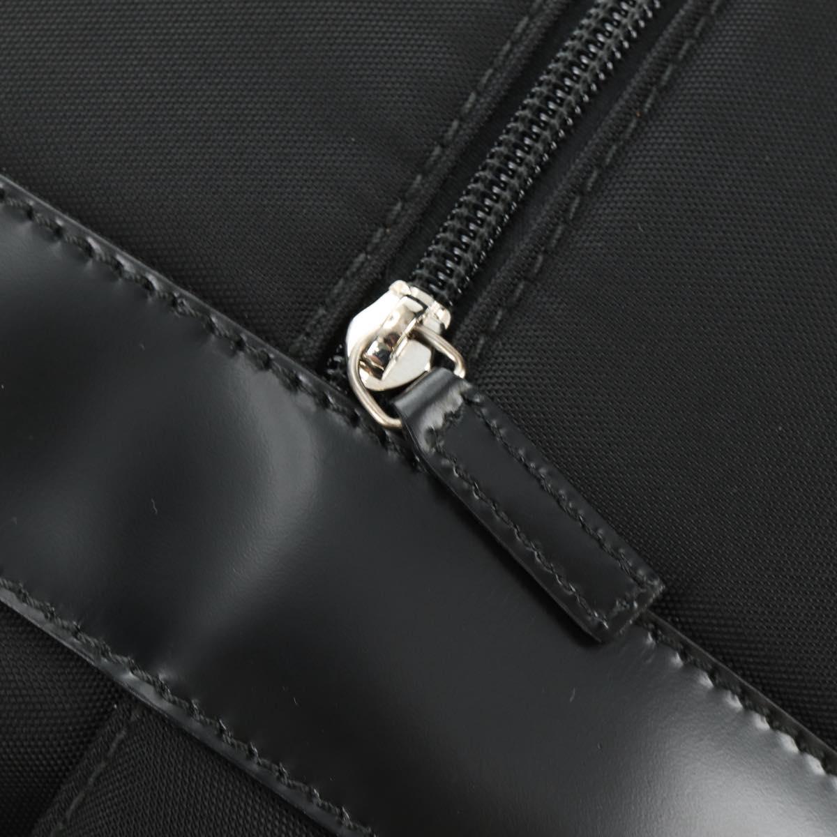 Salvatore Ferragamo Hand Bag Canvas 2way Black Silver Auth BA13771V