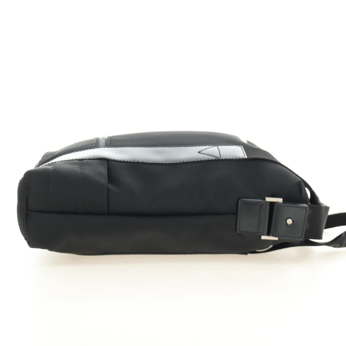 Salvatore Ferragamo Hand Bag Canvas 2way Black Silver Auth BA13771V