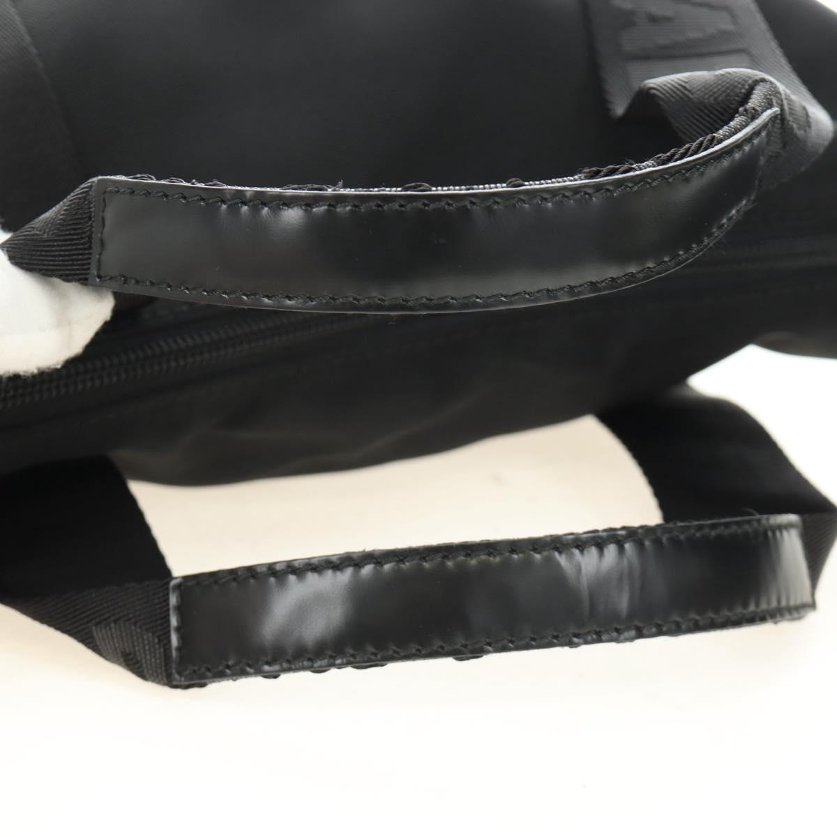 Salvatore Ferragamo Hand Bag Canvas 2way Black Silver Auth BA13771V