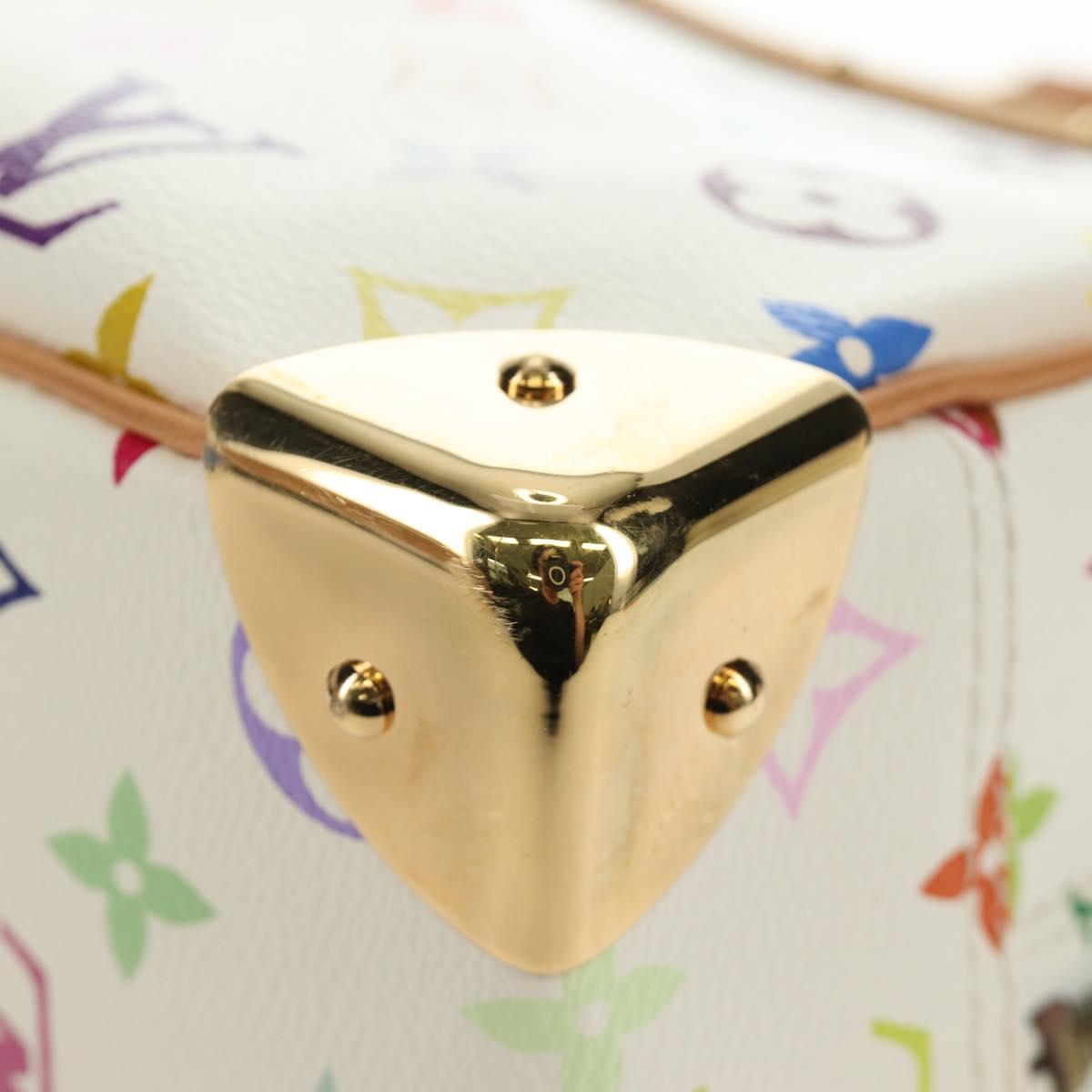 LOUIS VUITTON Monogram Multicolor Trouville Hand Bag White M92663 Auth BA13774V
