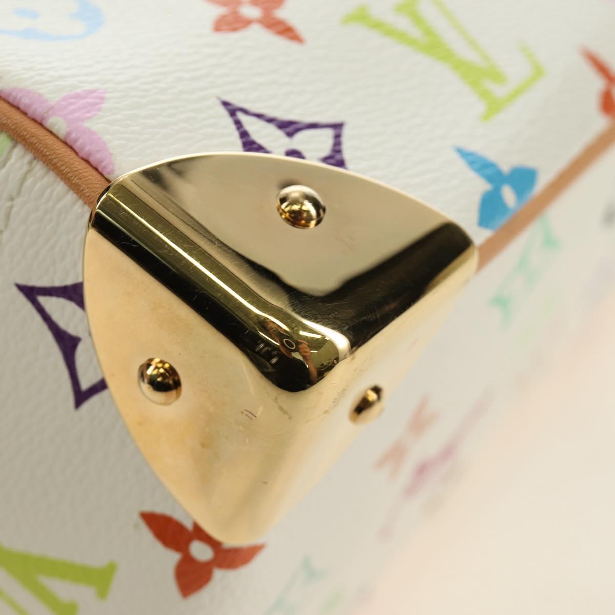 LOUIS VUITTON Monogram Multicolor Trouville Hand Bag White M92663 Auth BA13774V