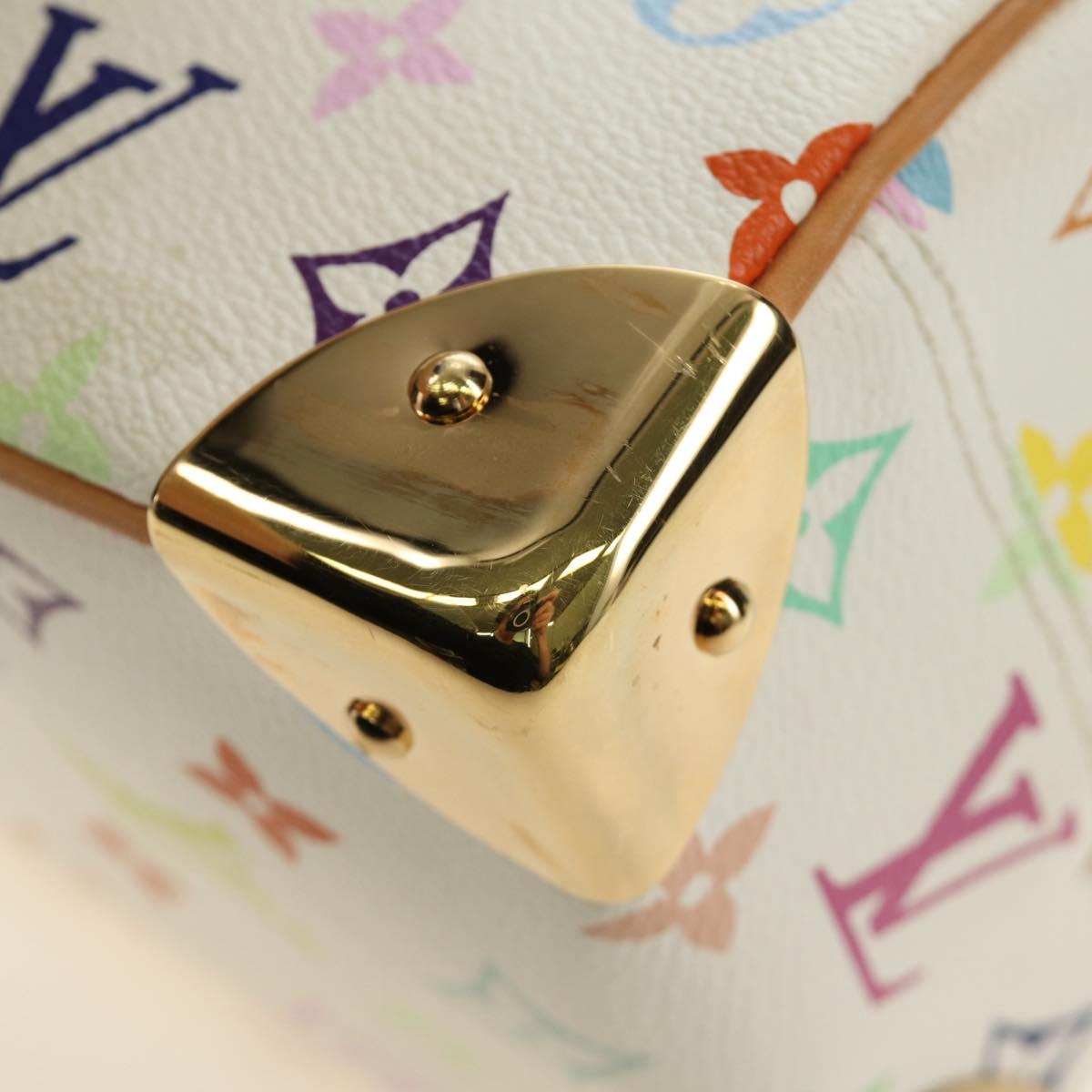 LOUIS VUITTON Monogram Multicolor Trouville Hand Bag White M92663 Auth BA13774V