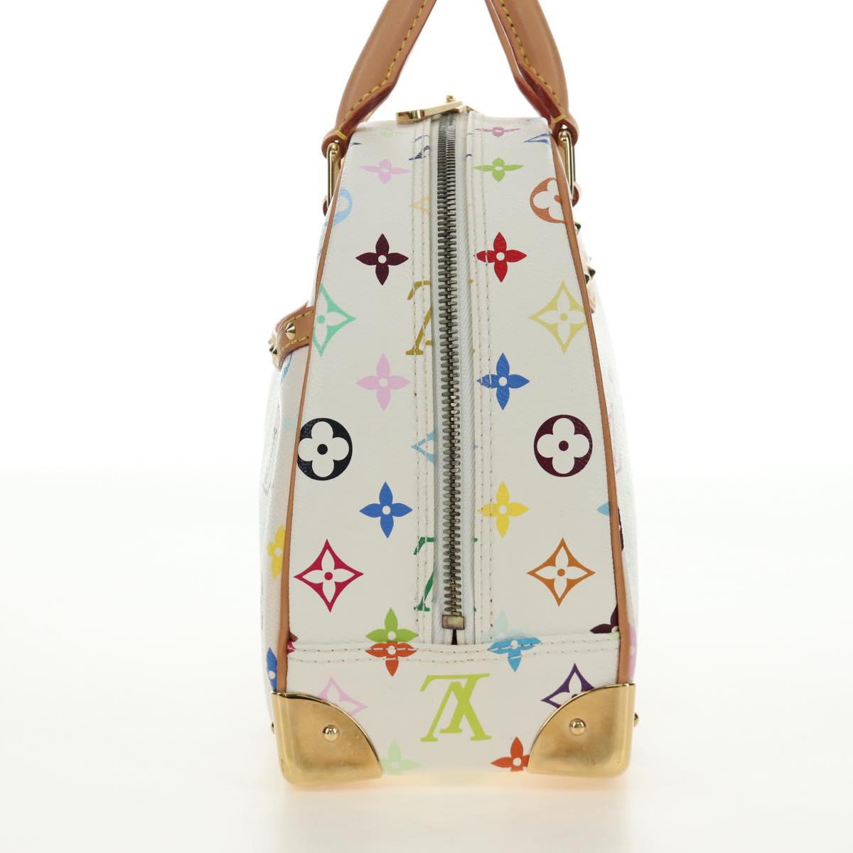 LOUIS VUITTON Monogram Multicolor Trouville Hand Bag White M92663 Auth BA13774V