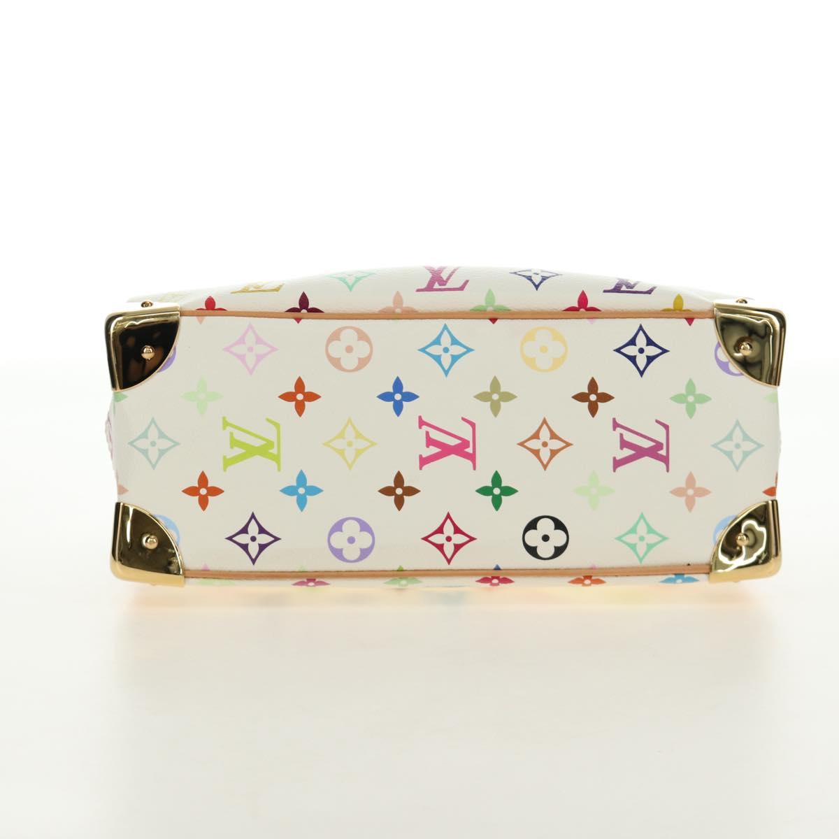 LOUIS VUITTON Monogram Multicolor Trouville Hand Bag White M92663 Auth BA13774V