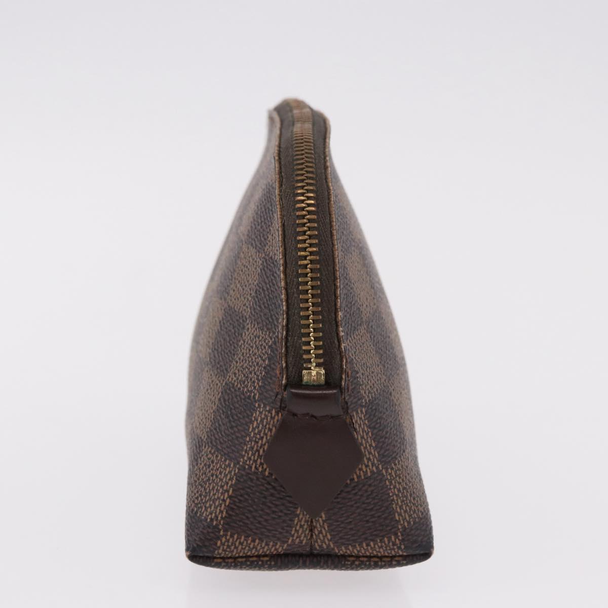 LOUIS VUITTON Damier Ebene Pochette Cosmetic PM Pouch N47516 LV Auth BA13777