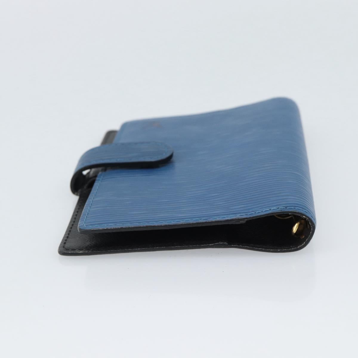 LOUIS VUITTON Epi Agenda PM Day Planner Cover Blue R20055 LV Auth BA13780