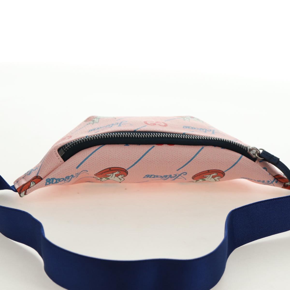 GUCCI GG Supreme Jetsons Collaboration Bag PVC Pink Silver 502095 Auth BA13782V