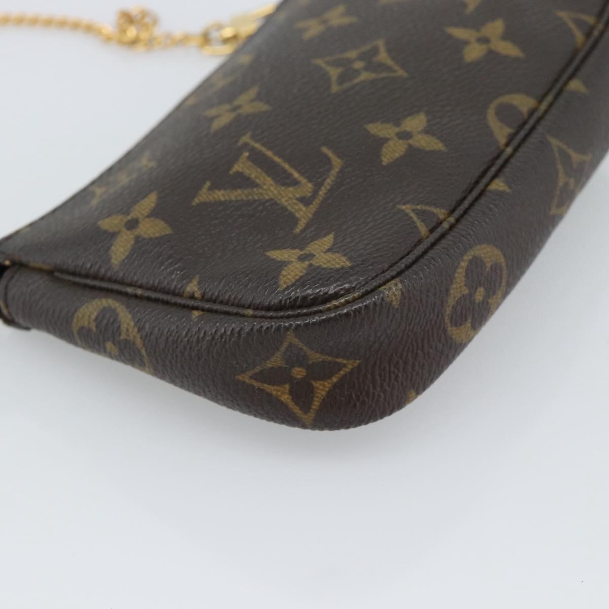 LOUIS VUITTON Monogram Mini Pochette Accessoires Pouch N41667 LV Auth BA13784A