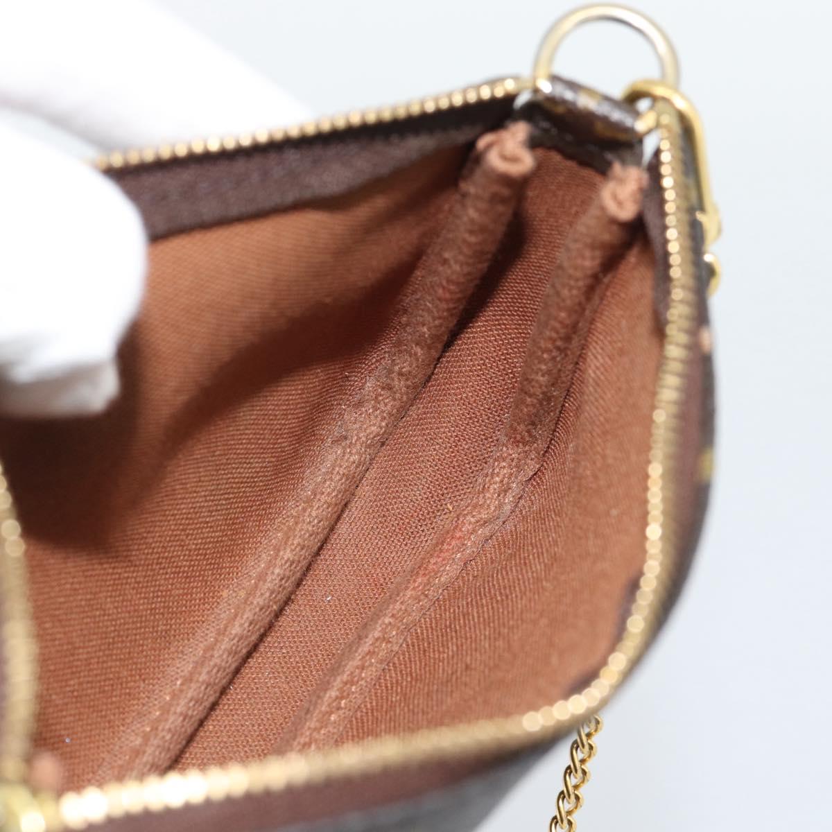 LOUIS VUITTON Monogram Mini Pochette Accessoires Pouch N41667 LV Auth BA13784A