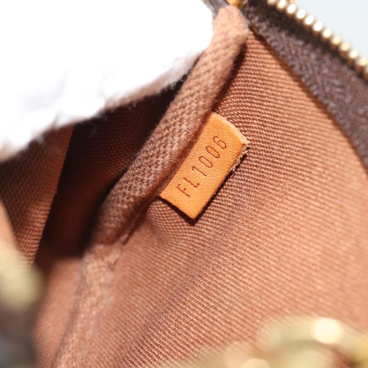 LOUIS VUITTON Monogram Mini Pochette Accessoires Pouch N41667 LV Auth BA13784A