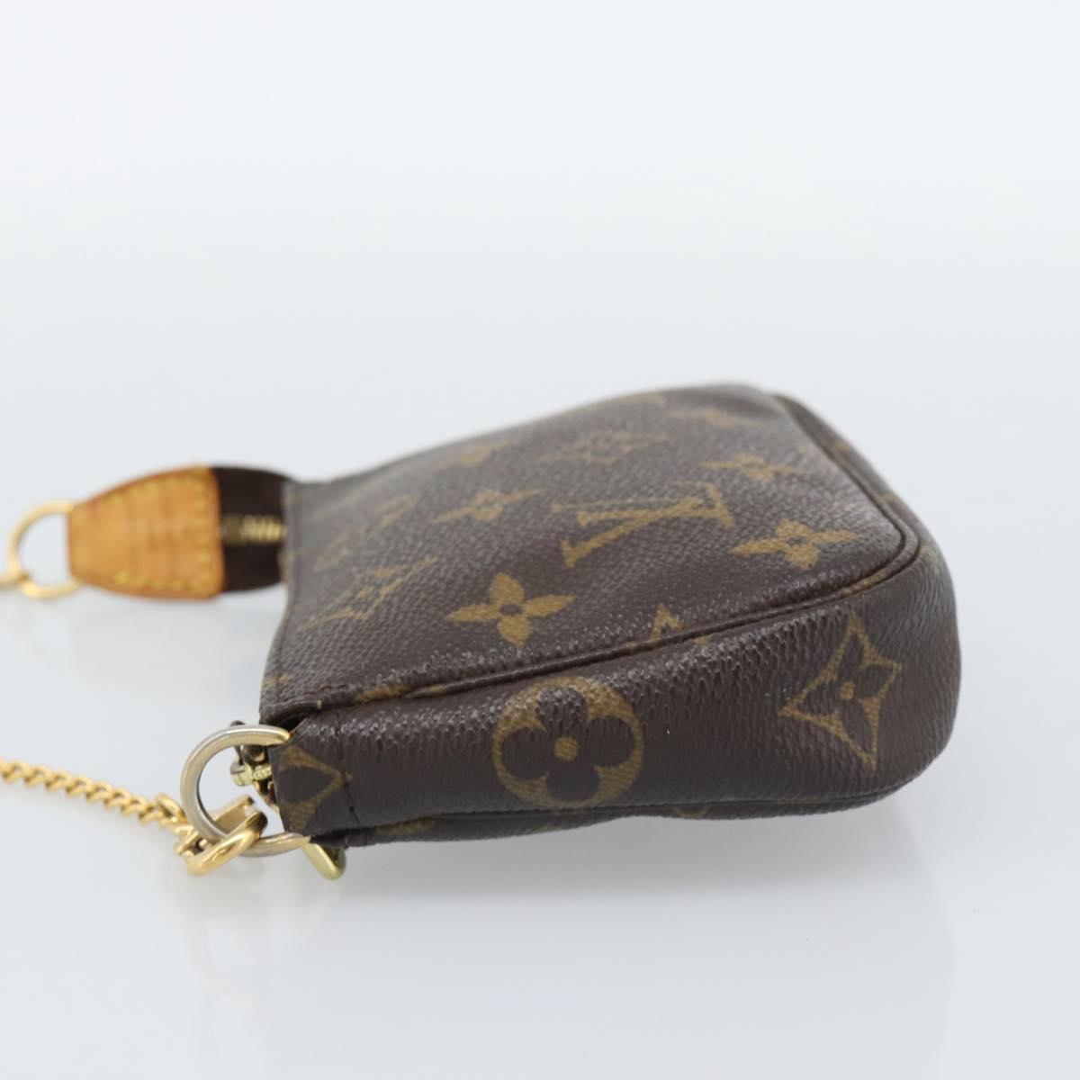 LOUIS VUITTON Monogram Mini Pochette Accessoires Pouch N41667 LV Auth BA13784A