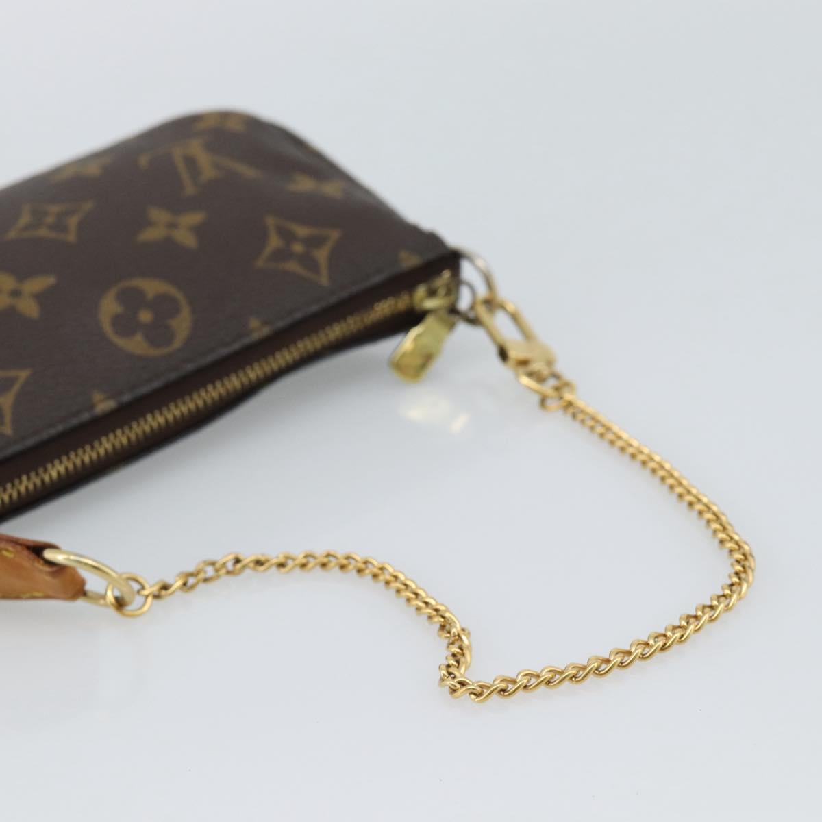 LOUIS VUITTON Monogram Mini Pochette Accessoires Pouch N41667 LV Auth BA13784A