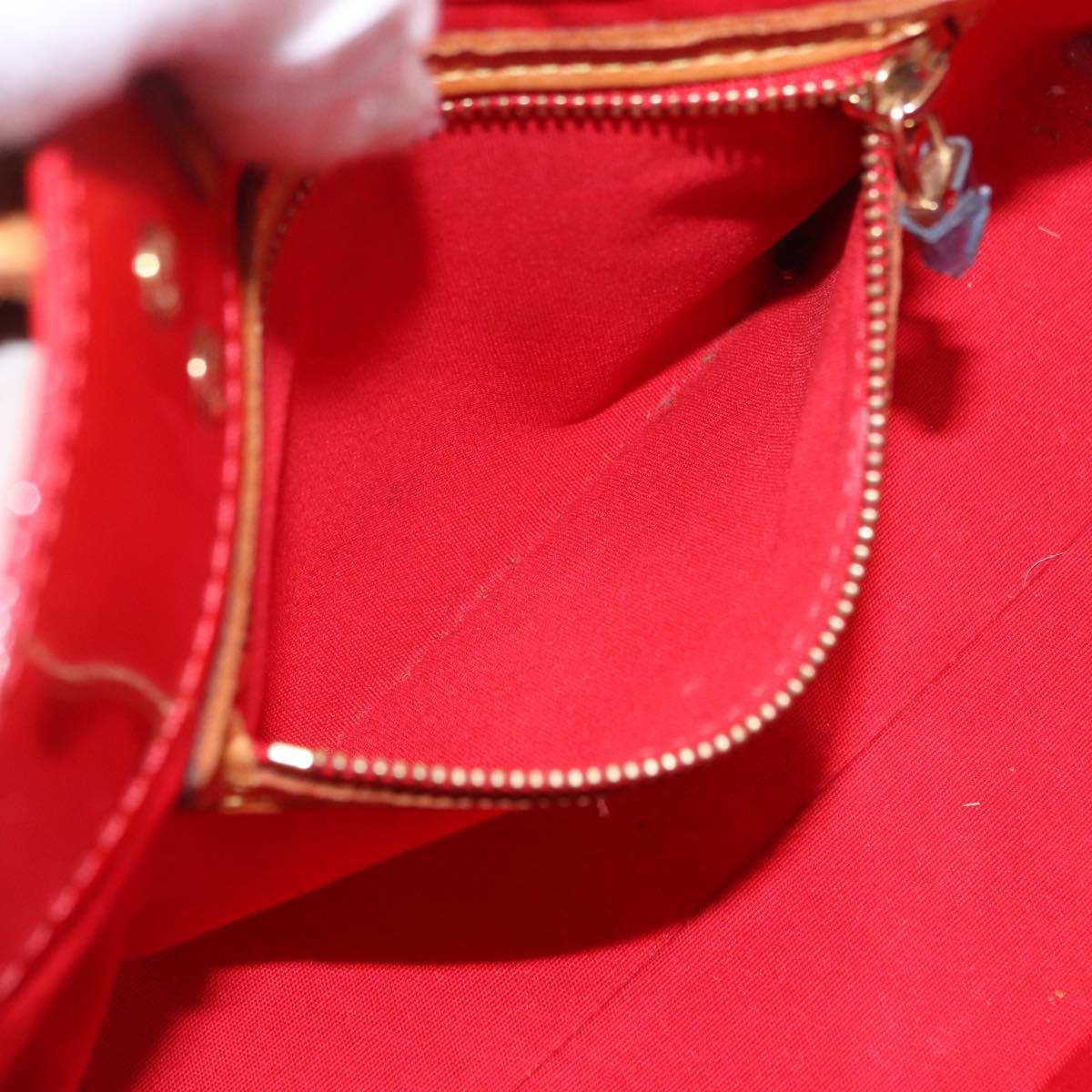 LOUIS VUITTON Monogram Vernis Reade PM Hand Bag Red Rouge M91088 LV Auth BA13792
