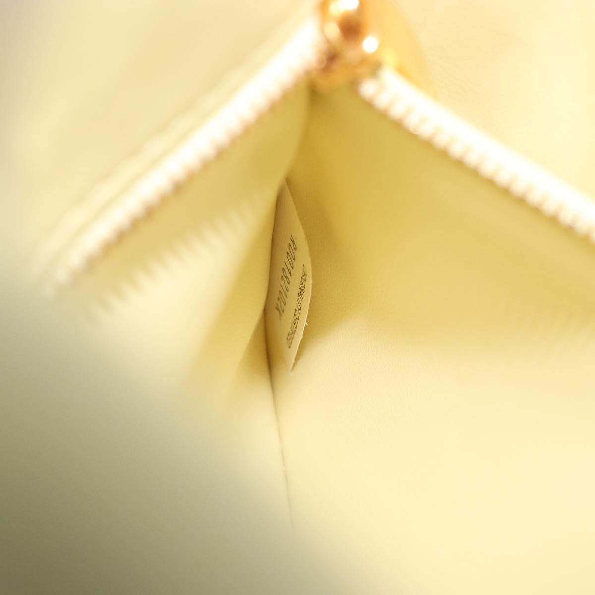 BOTTEGA VENETA INTRECCIATO Shoulder Bag Leather Cream Gold Auth BA13794V