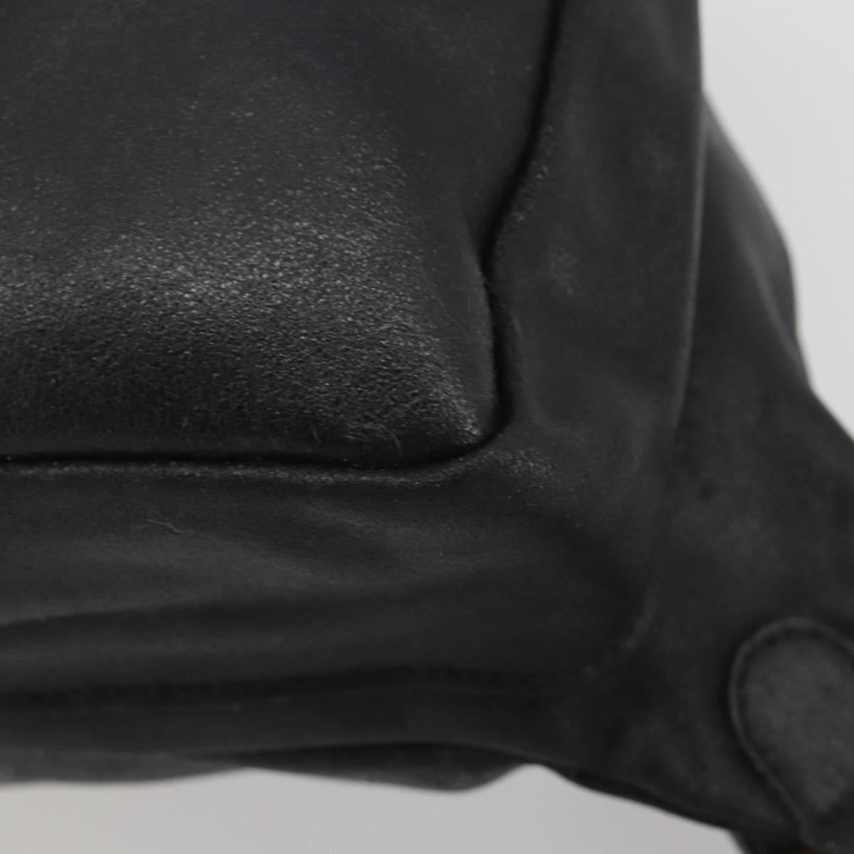 Gianni Versace Backpack Leather Black Gold Auth BA13798