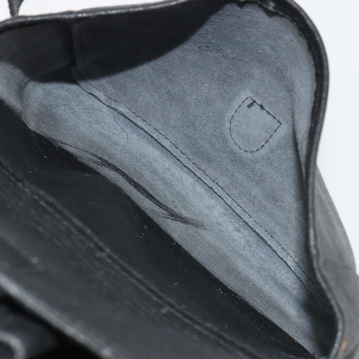 Gianni Versace Backpack Leather Black Gold Auth BA13798