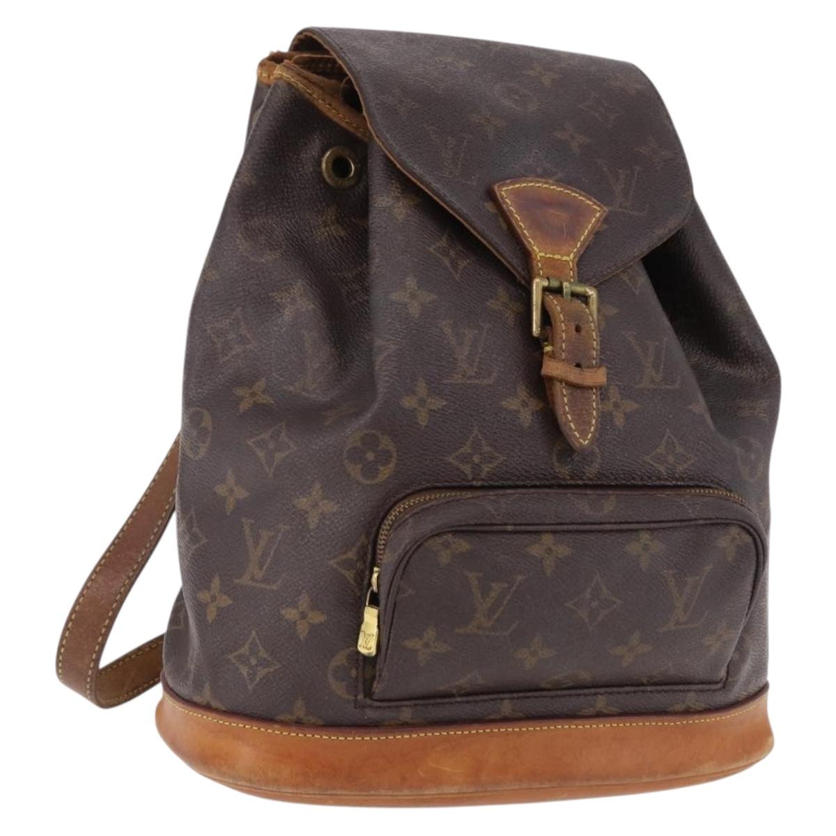 LOUIS VUITTON Monogram Montsouris MM Backpack M51136 LV Auth BA13800
