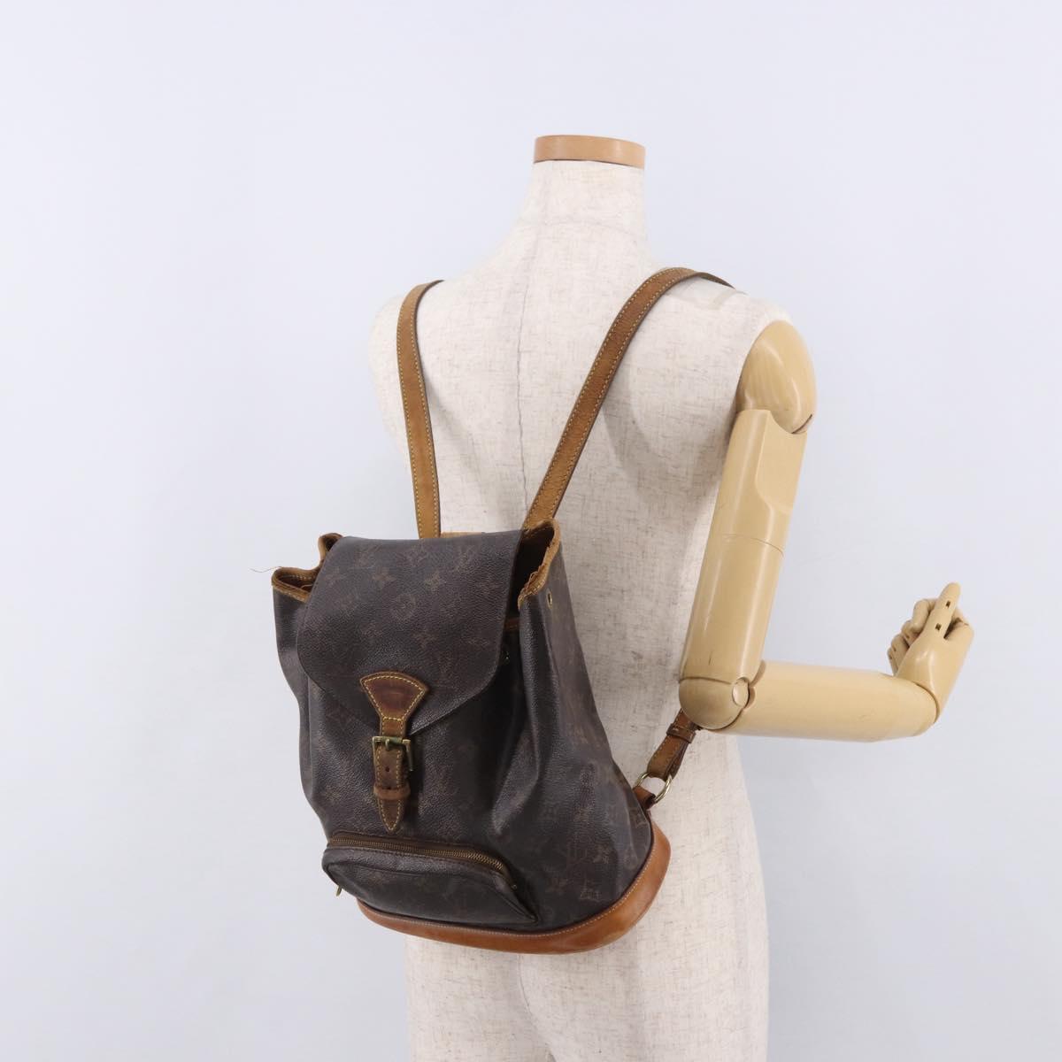 LOUIS VUITTON Monogram Montsouris MM Backpack M51136 LV Auth BA13800
