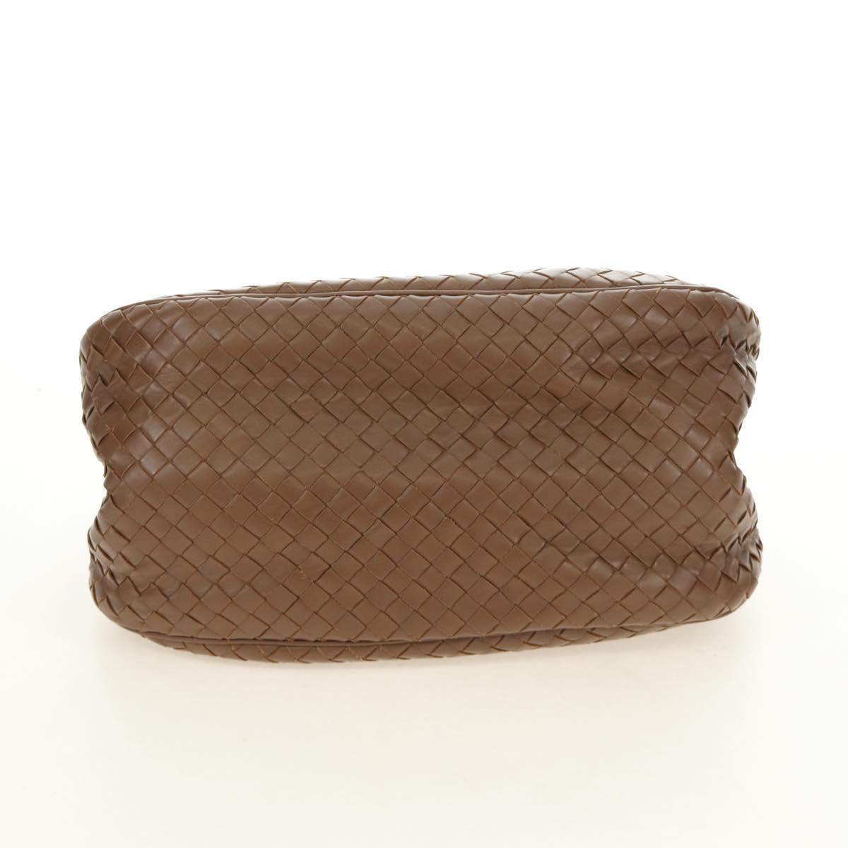 BOTTEGA VENETA INTRECCIATO Hand Bag Leather Brown Auth BA13805V