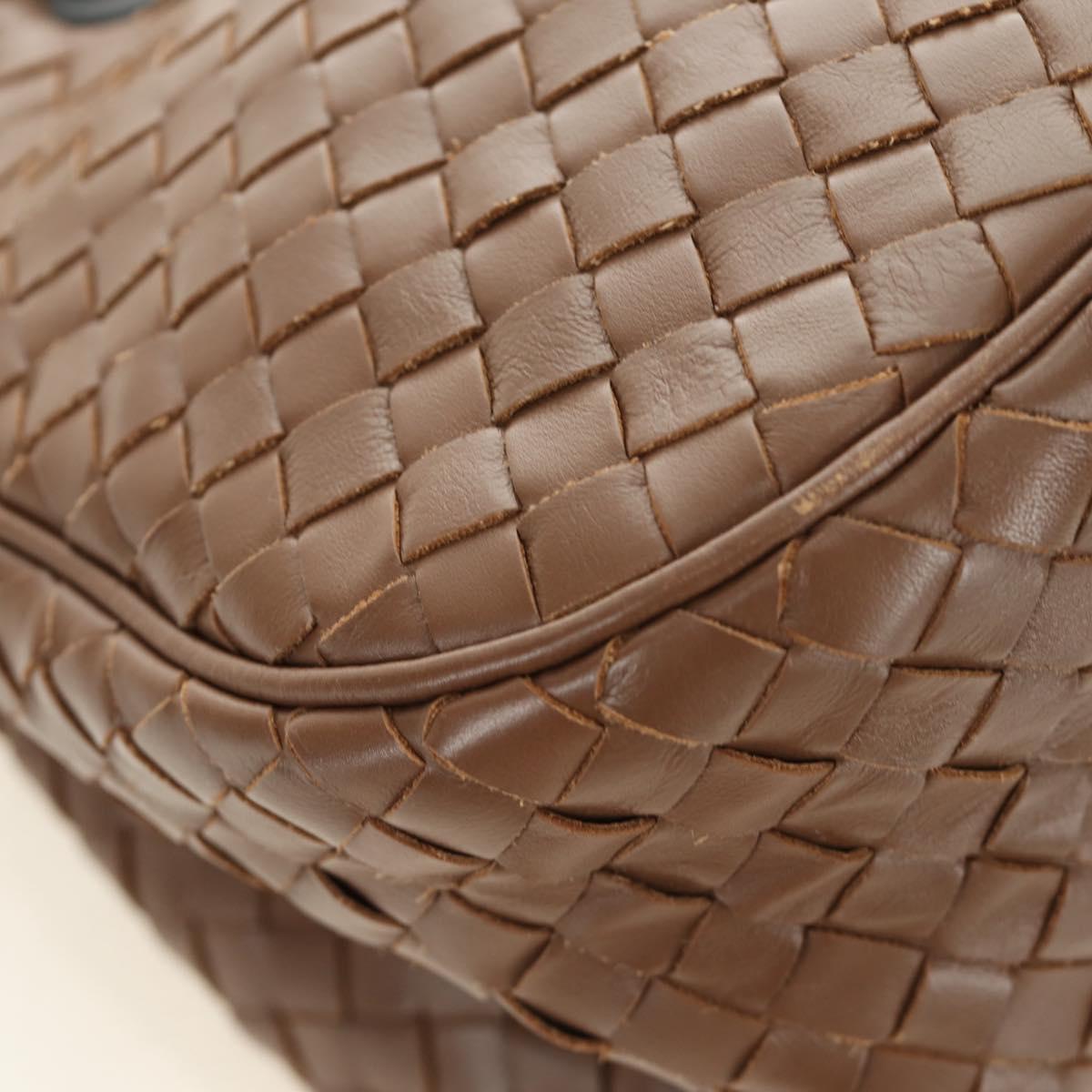 BOTTEGA VENETA INTRECCIATO Hand Bag Leather Brown Auth BA13805V
