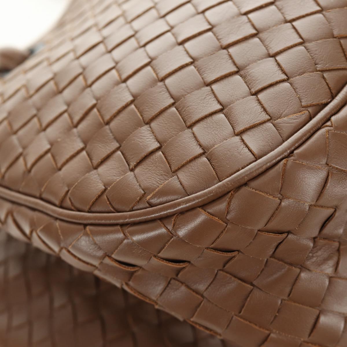 BOTTEGA VENETA INTRECCIATO Hand Bag Leather Brown Auth BA13805V