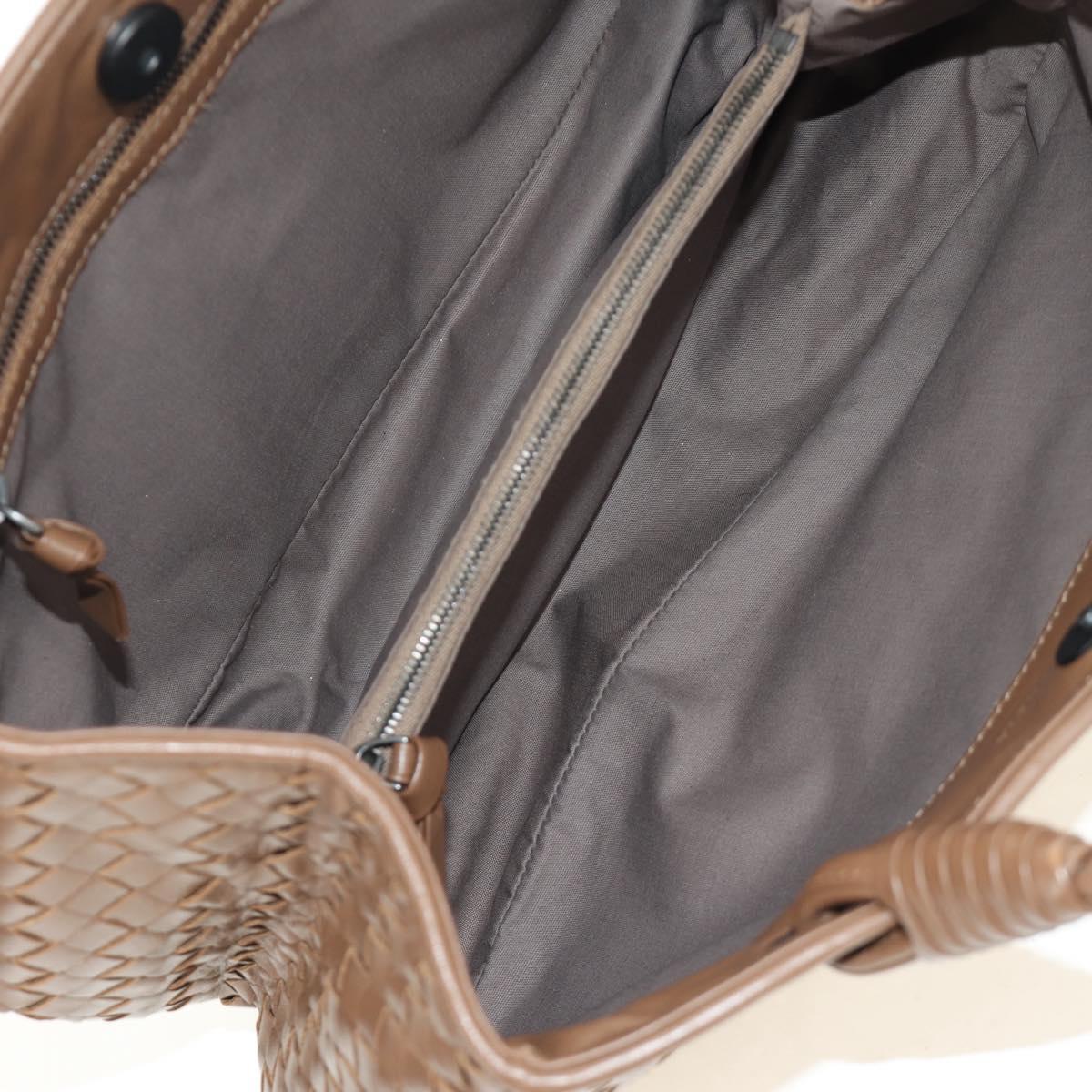 BOTTEGA VENETA INTRECCIATO Hand Bag Leather Brown Auth BA13805V