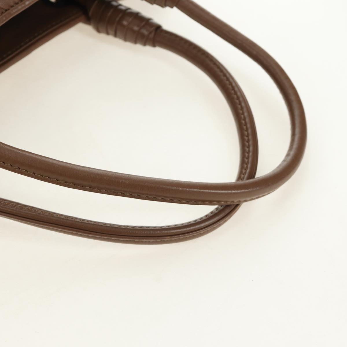 BOTTEGA VENETA INTRECCIATO Hand Bag Leather Brown Auth BA13805V
