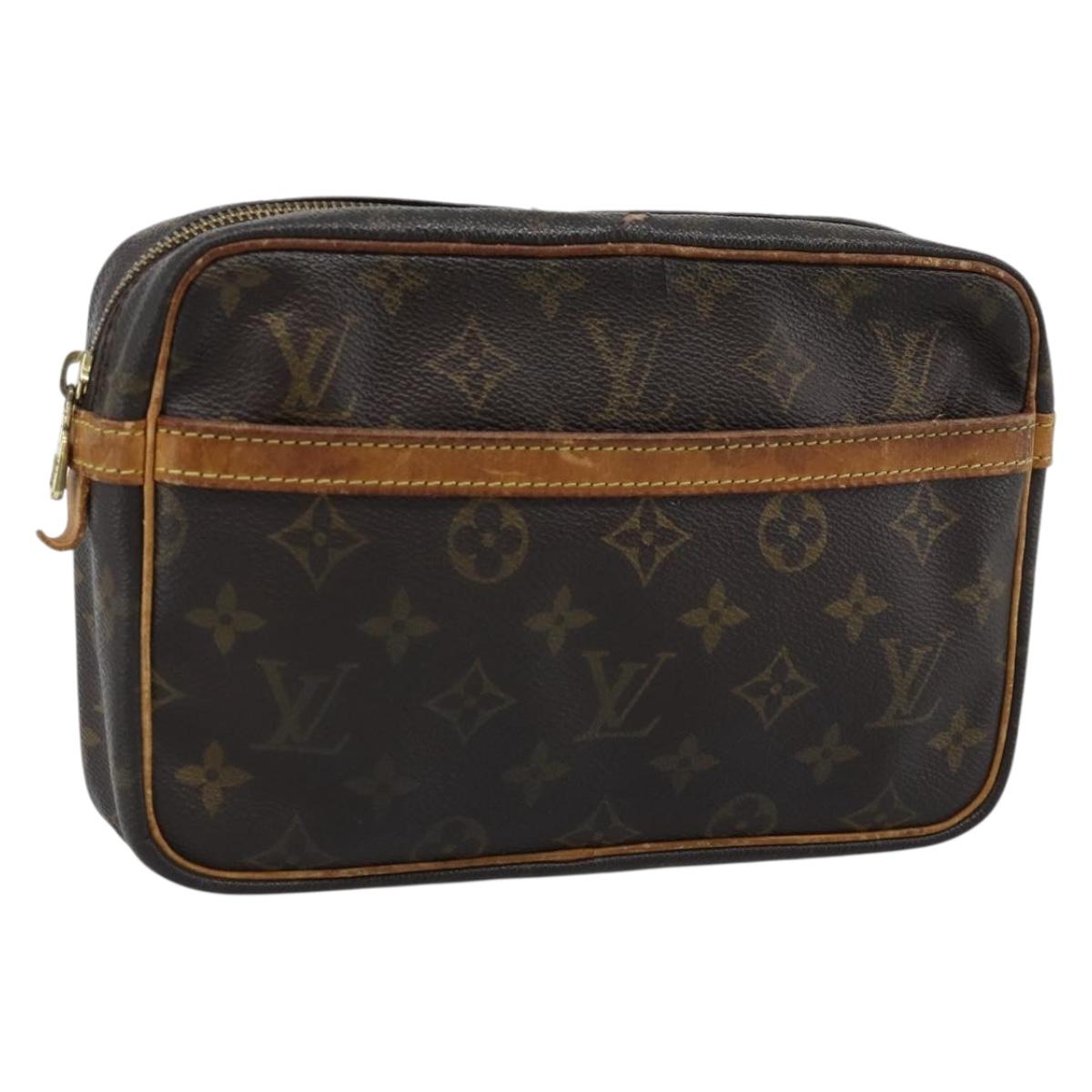 LOUIS VUITTON Monogram Compiegne 23 Clutch Bag M51847 LV Auth BA13810