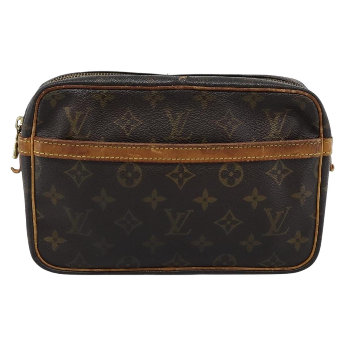LOUIS VUITTON Monogram Compiegne 23 Clutch Bag M51847 LV Auth BA13810