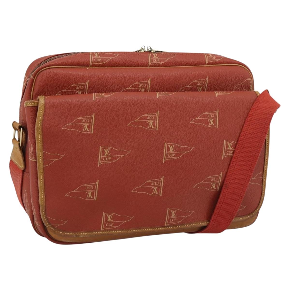 LOUIS VUITTON LOUIS VUITTON Cup Calvi Bag Red Aboganie M80028 LV Auth BA13815A