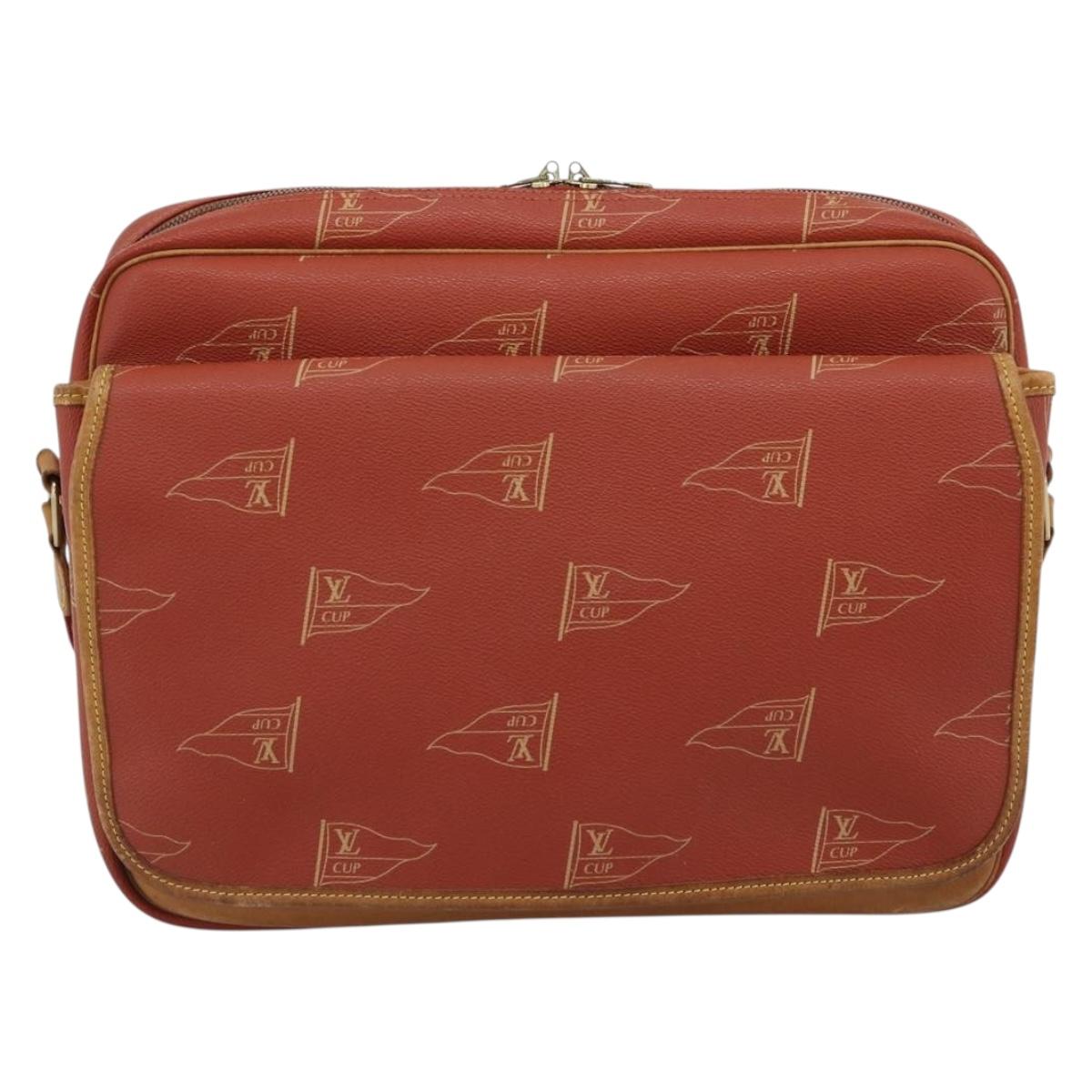 LOUIS VUITTON LOUIS VUITTON Cup Calvi Bag Red Aboganie M80028 LV Auth BA13815A